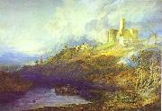 J.M.W. Turner Warkworth Castle Northumberland Thunder Storm Approaching at Sun-Set. oil painting